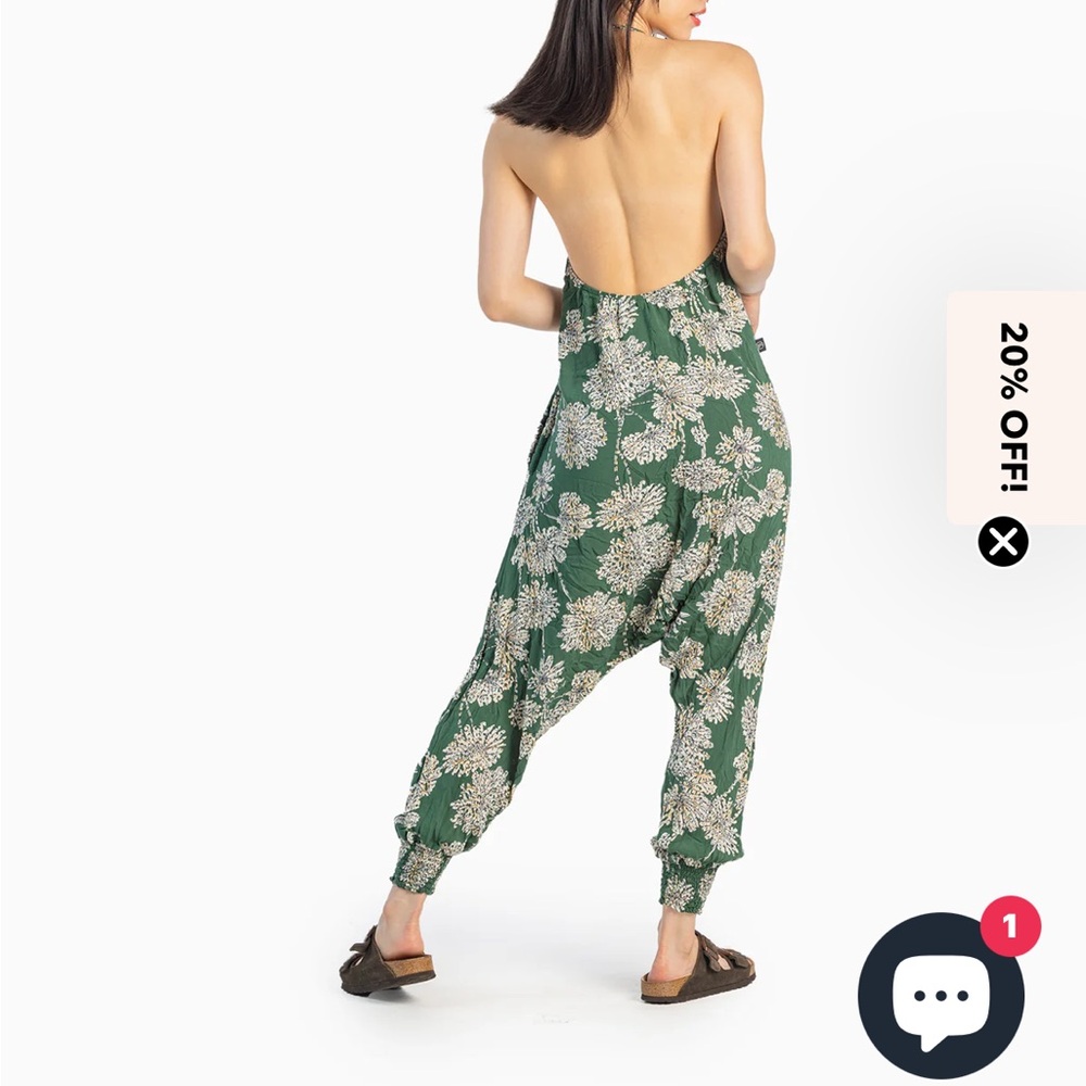 Buddha Pants Catsuit harem halter romper - Picture 3 of 12